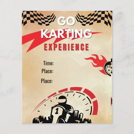 Go Karting Activity Flyer (Voorkant)