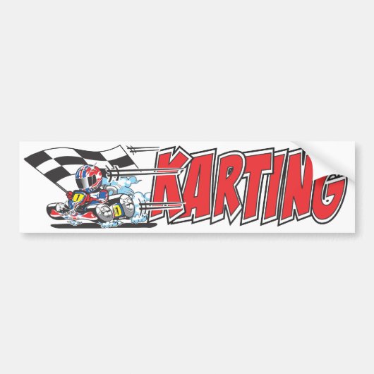 Go Karting Bumpersticker (Voorkant)