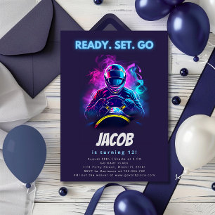 Go Karting Go Kart Racing Auto Jongen Verjaardagsf Kaart