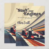 Go Karting Go Kart Racing Car vrijgezellenfeest Kaart (Voorkant / Achterkant)