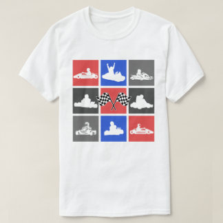 Go Karting Pop Art Kart Drivers T-shirt