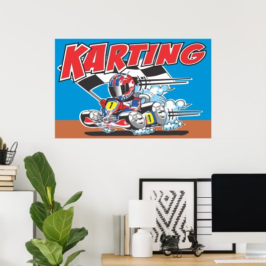 Go Karting Poster (Thuiskantoor)