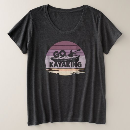 Go Kayaking Grote Maat T-shirt (Design voorkant)