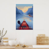 Go Kayaking Travel Poster (Keuken)