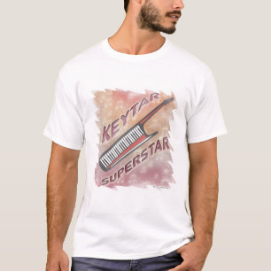Go Keytar Superstar Retro Muziek Leuke vibes T-shirt