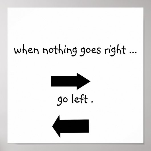 Go Left Poster (Voorkant)