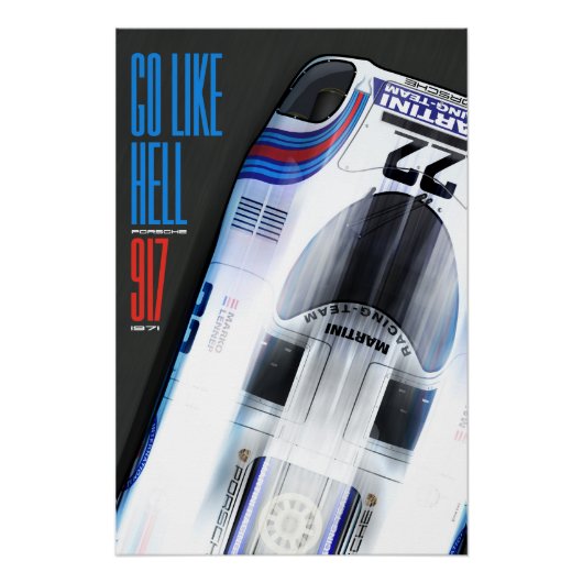 Go like Hell 917 Martini Perfect Poster (Voorkant)