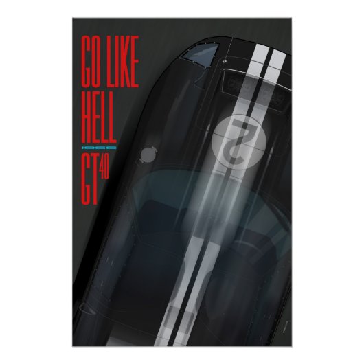 Go like Hell GT40 1966 Perfect Poster (Voorkant)