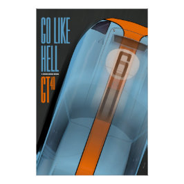 Go like Hell GT40 1968 Perfect Poster