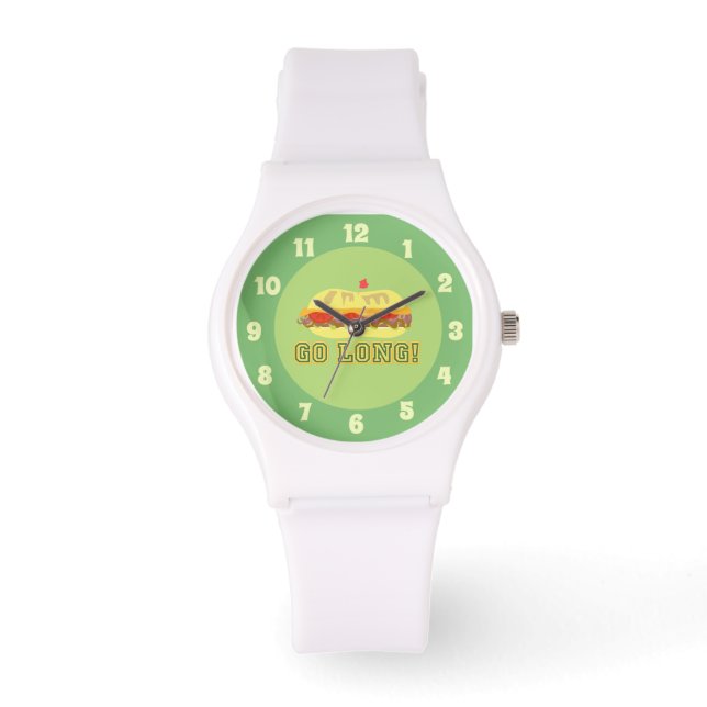 Go Long Sandwich Stijl Horloge (Voorkant)