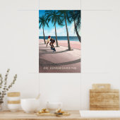 Go Longboarding Travel Poster (Keuken)