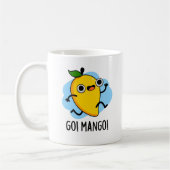 Go Mango Grappige Hardlopen Mango Pun Koffiemok (Links)