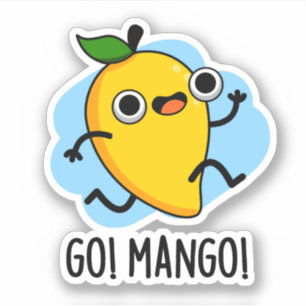 Go Mango Grappige Hardlopen Mango Pun Sticker