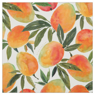 GO MANGO Tropisch fruitpatroon Stof