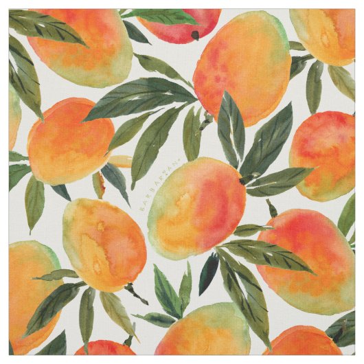 GO MANGO Tropisch fruitpatroon Stof (Swatch)