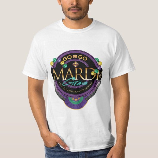 GO Mardi Gras Mannen T-shirt (Voorkant)