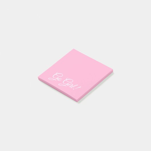 Go meisje  roze post-it® notes (Schuin)