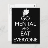 Go Mental Bull Terrier Briefkaart (Voorkant / Achterkant)