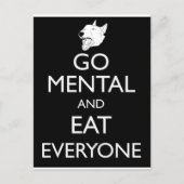 Go Mental Bull Terrier Briefkaart (Voorkant)