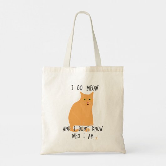 Go Meow Funny Cat Cartoon Funny Art Tote Bag (Achterkant)