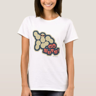 Go Nuts Grappig Snack Food Cartoon Design T-shirt