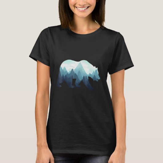 Go Outside Worst Case Scenario A Bear Kill You Vin T-shirt (Voorkant)
