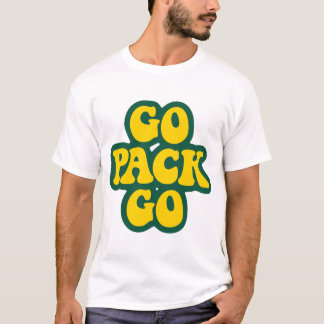 Go Pack Gele en groene digitale kunst voor de gr T-shirt