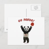 Go Panda Ping Pong Briefkaart (Voorkant / Achterkant)