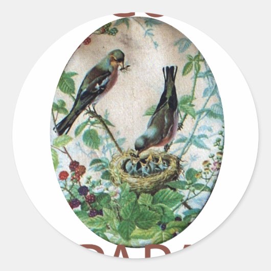 Go Papa Ronde Sticker (Voorkant)