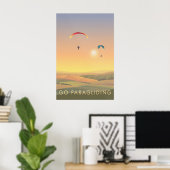 Go Paragliding Travel Poster (Thuiskantoor)