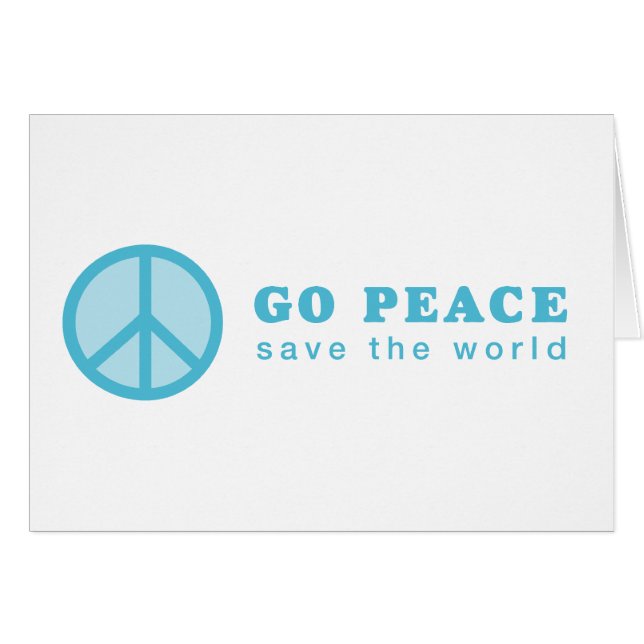 Go Peace (blauw) (Voorkant Horizontaal)