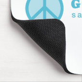 Go Peace (blauw) Muismat (Hoek)