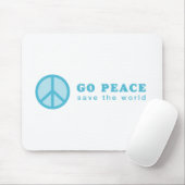 Go Peace (blauw) Muismat (Met muis)