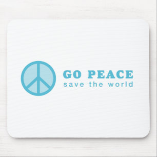 Go Peace (blauw) Muismat