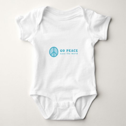 Go Peace (blauw) Romper (Voorkant)