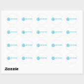 Go Peace (blauw) Ronde Sticker (Vel)