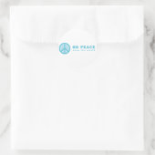 Go Peace (blauw) Ronde Sticker (Tas)