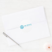 Go Peace (blauw) Ronde Sticker (Envelop)