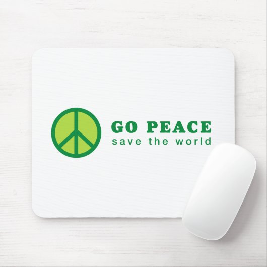 Go Peace (groen) Muismat (Met muis)