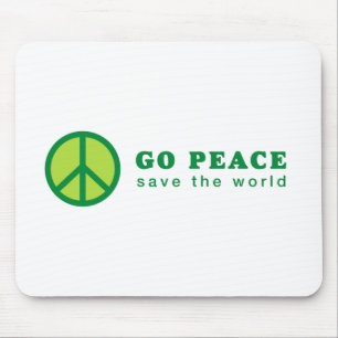 Go Peace (groen) Muismat