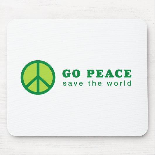 Go Peace (groen) Muismat (Voorkant)