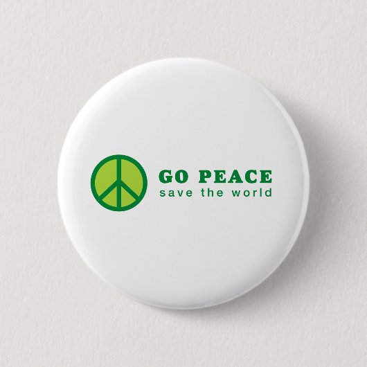 Go Peace (groen) Ronde Button 5,7 Cm (Voorkant)