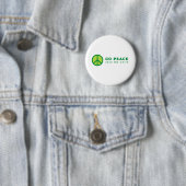 Go Peace (groen) Ronde Button 5,7 Cm (In situ)
