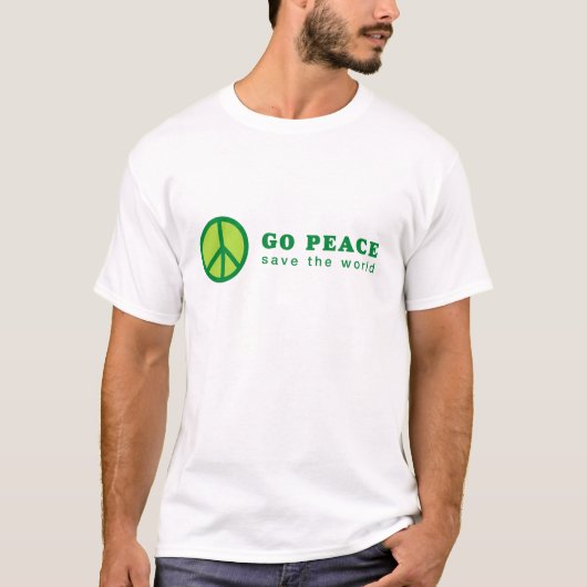 Go Peace (groen) T-shirt (Voorkant)