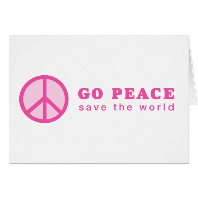 Go Peace (Roze) (Voorkant Horizontaal)