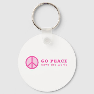 Go Peace (Roze) Sleutelhanger