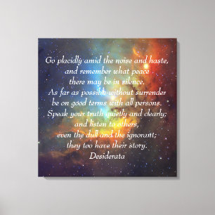 Go Placently Desiderata Canvas Afdruk