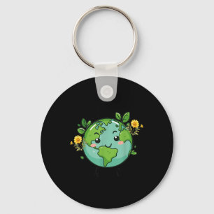 Go Planet is Your Earth Day 2025 Leraar Kinder Cut Sleutelhanger