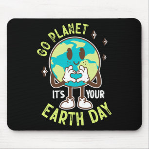 Go Planet is Your Earth Day Schattige voor Kawaii Muismat
