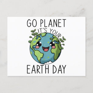 Go Planet is Your Earth Day Teacher Kinder Schatti Feestdagenkaart